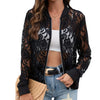 Floral Pattern Lace Up Jacket