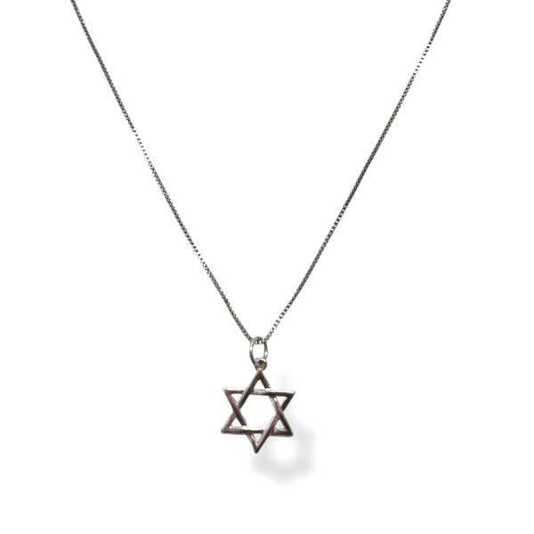 Sterling Silver Star of David Pendant Necklace