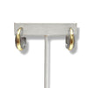 Two-Tone Gold and Silver Etched Hoop Earrings