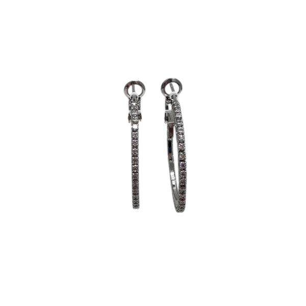 1" CZ Leaverback Hoops