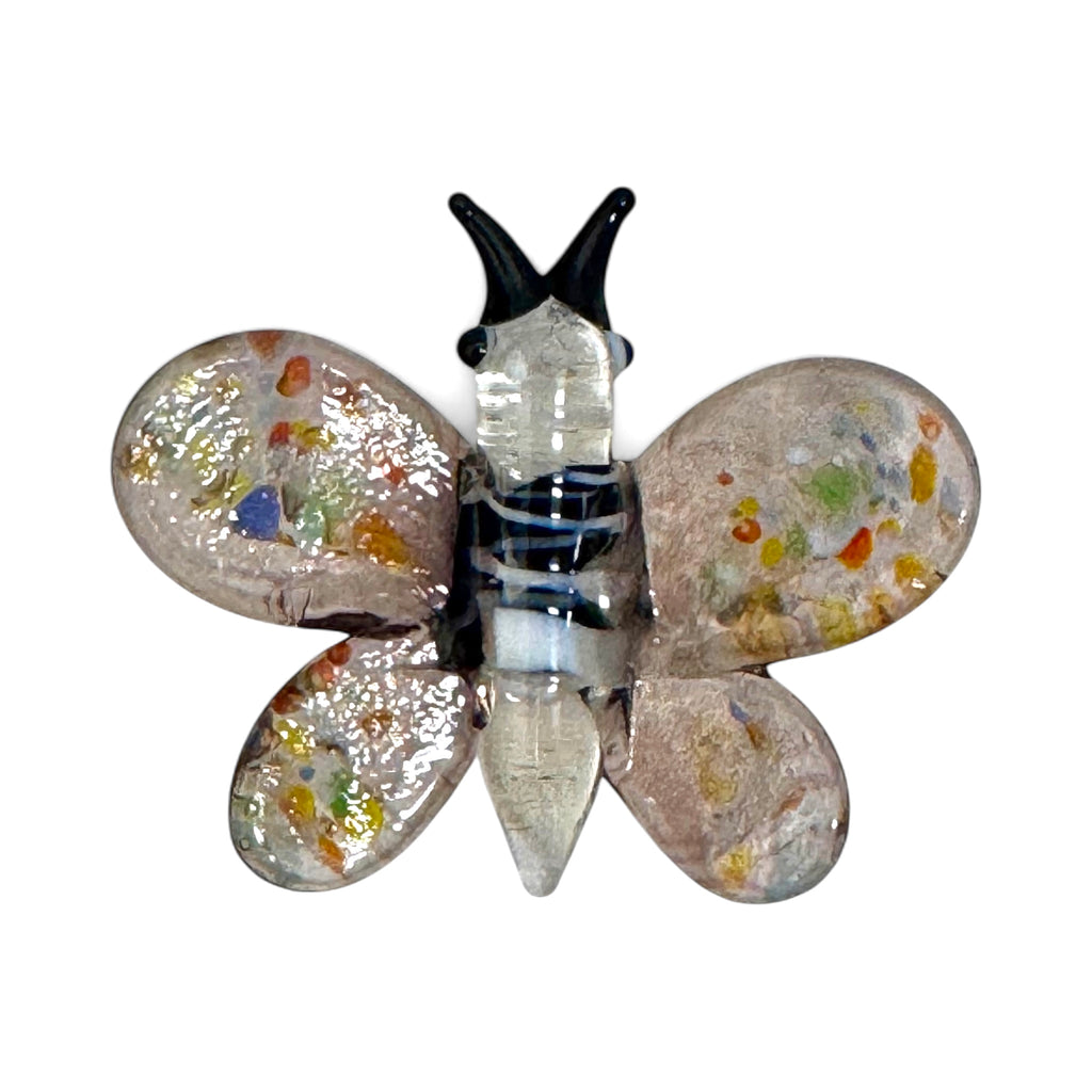 Glass Speckled Colorful Butterflies