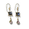 Watermelon Tourmaline & Labradorite Earrings