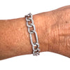 Pave Cuban and Paperclip Link Chain Bracelet