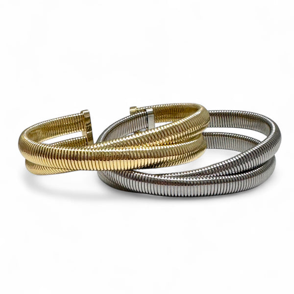 Criss Cross Double Coil Cuff