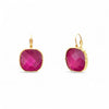 Burgundy Faceted Stone Earring
