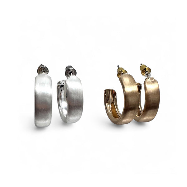 Medium Thick Brushed Hoops