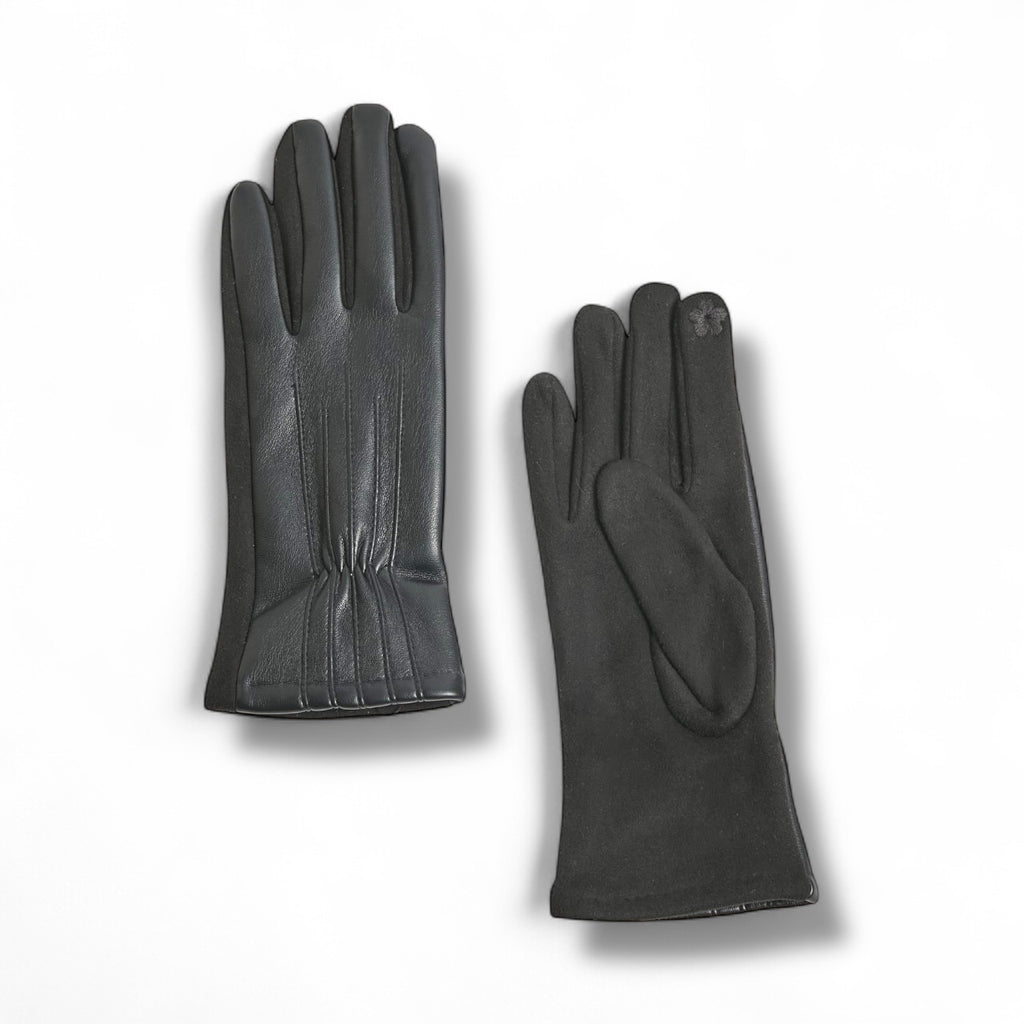 Soft Cinched Seam Touch Gloves