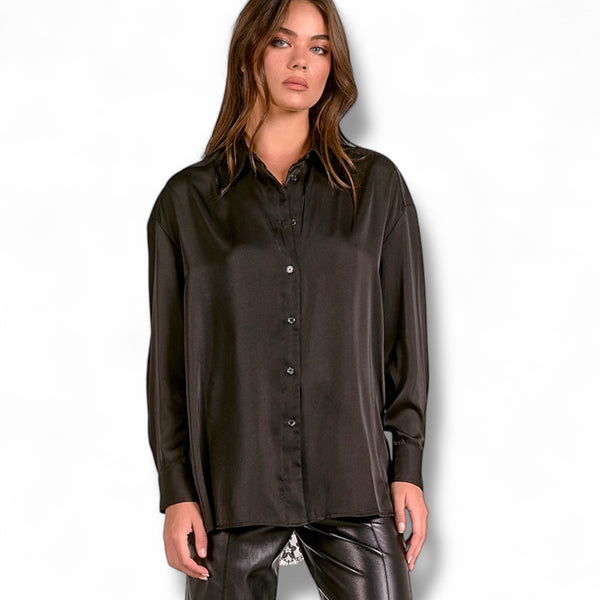 Elan Button Down Shirt With Lace Back