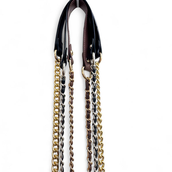 Vegan Leather and Chain Phone/Shoulder Strap