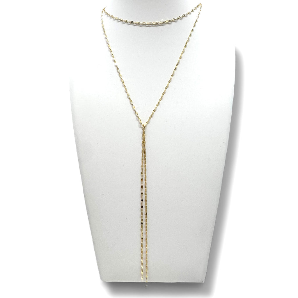 Delicate Y Mirrored Chain Necklace