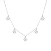 Multi Clover CZ Dangle Necklace