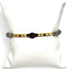 Labradorite Beaded Bracelet with Gold Bar and Stones
