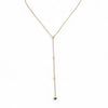 Gold Dipped Y Line Heart Necklace