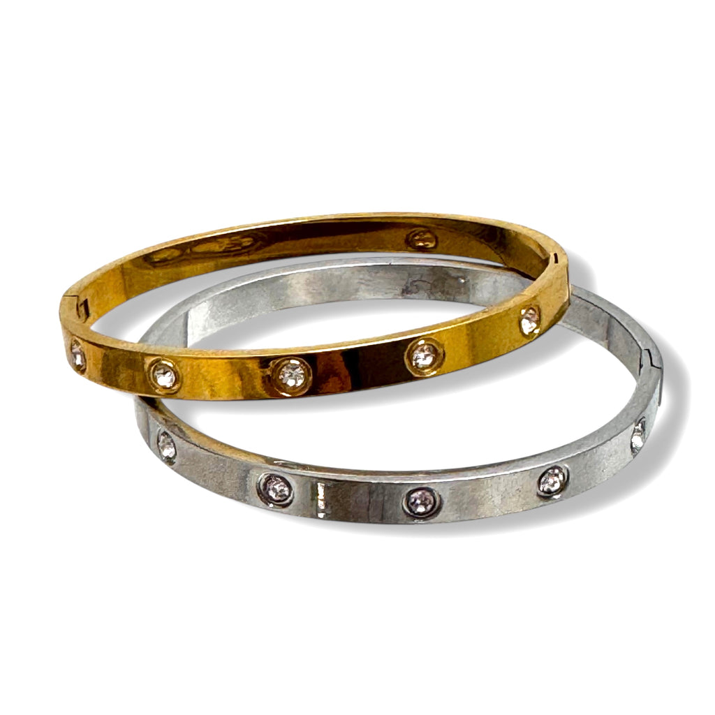 Circle Bracelet with CZ's