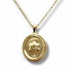 Star of David Cz Elongated Disc Necklace
