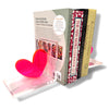Set of 2 Acrylic Heart Bookends