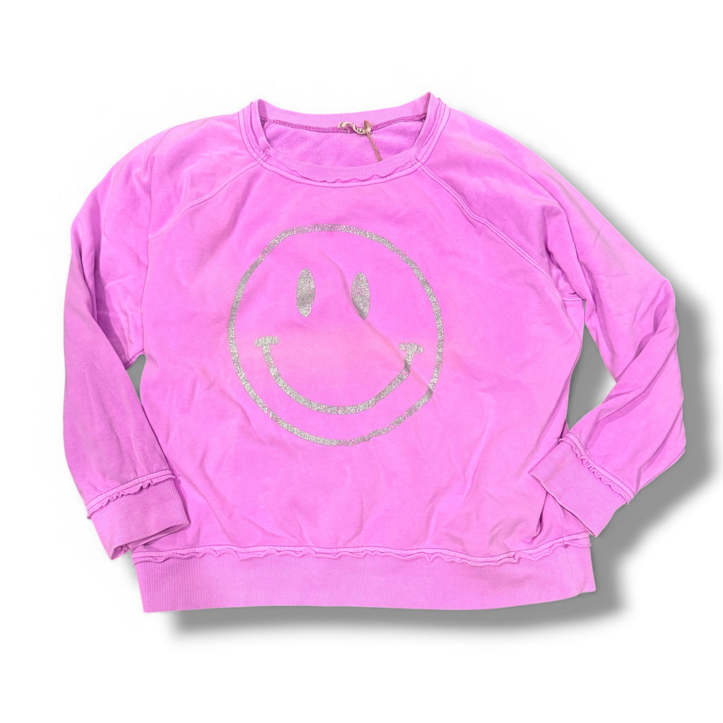 Oversized Lilac Smiley Sweatshirt