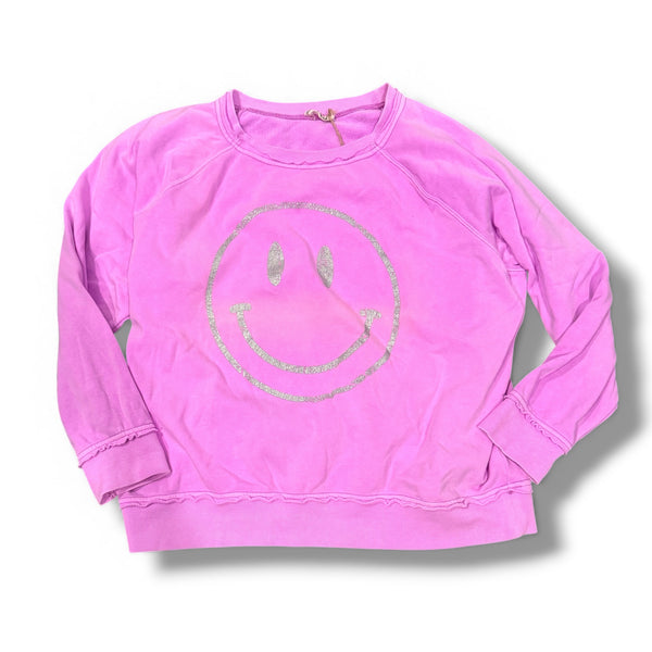 Oversized Lilac Smiley Sweatshirt
