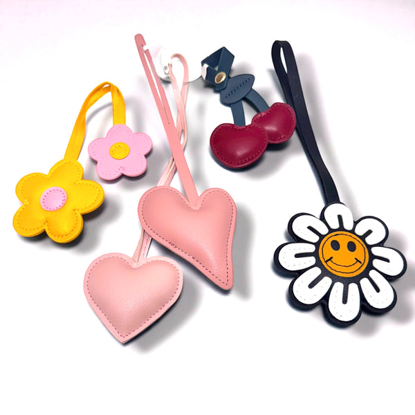 Faux Leather Adorable Bag Charms