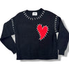 Red Heart with Whip Stitch Sweater