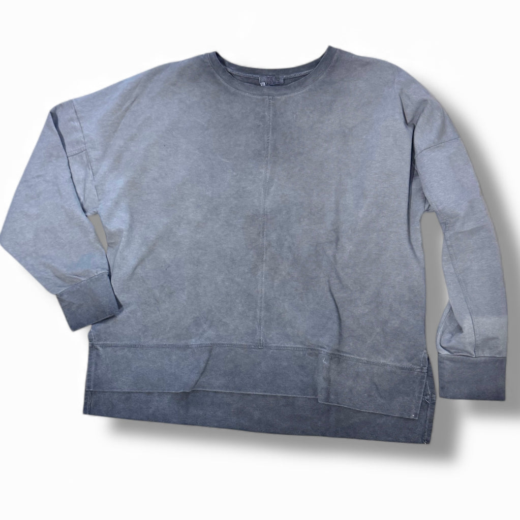 Jesteena Distressed Crop Sweatshirt