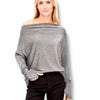 Silver Lurex Off The Shoulder Anywhere Top