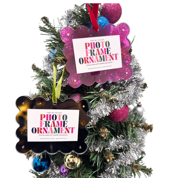 Tortoise or Hot Pink Frame Ornament