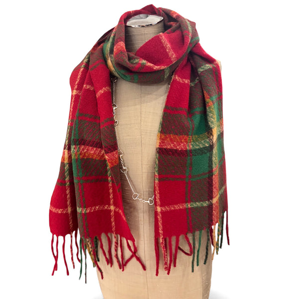 Christmas Plaid Winter Scarf