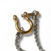 Two-Tone Horse Bit Carabiner Lock Necklace