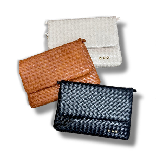 Wrenlee Woven Flap Crossbody Bag