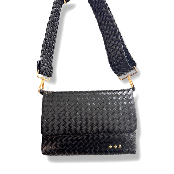 Wrenlee Woven Flap Crossbody Bag