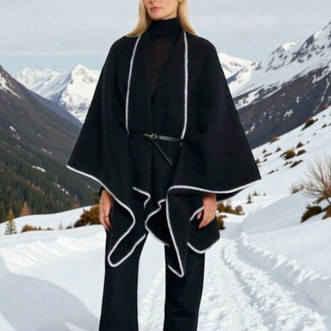 Whipstitch Cape With Belt