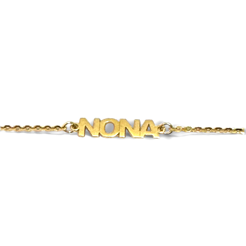 NONA, NANA Or BUBBE Block Letter Name Bracelet