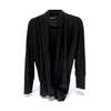 Midnight Black Short Drape Cardigan