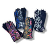 Swirl Design Embroidered Touch-Screen Gloves