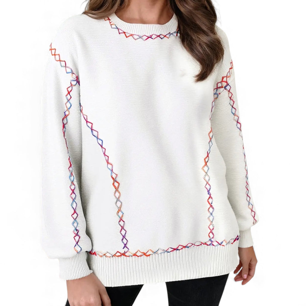 Color Stitch Sweater