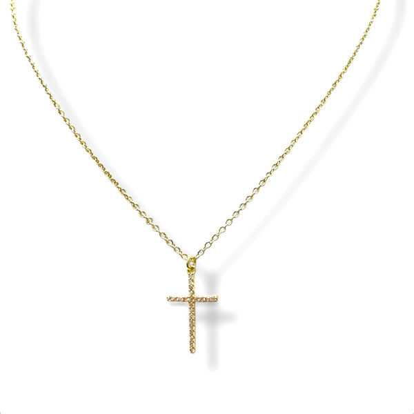 Pave Cross Necklace