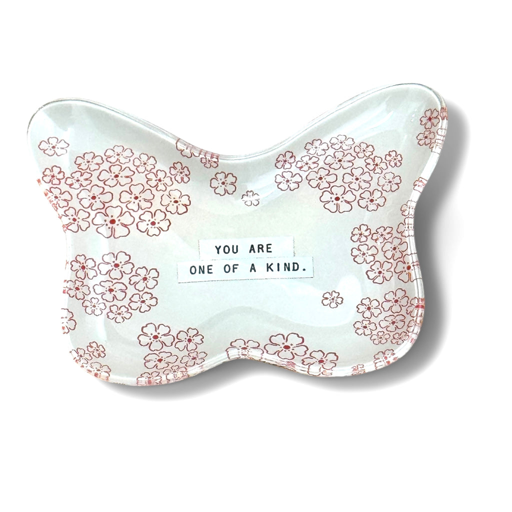 You Are One Of A Kind Small Butterfly Decoupage Plate