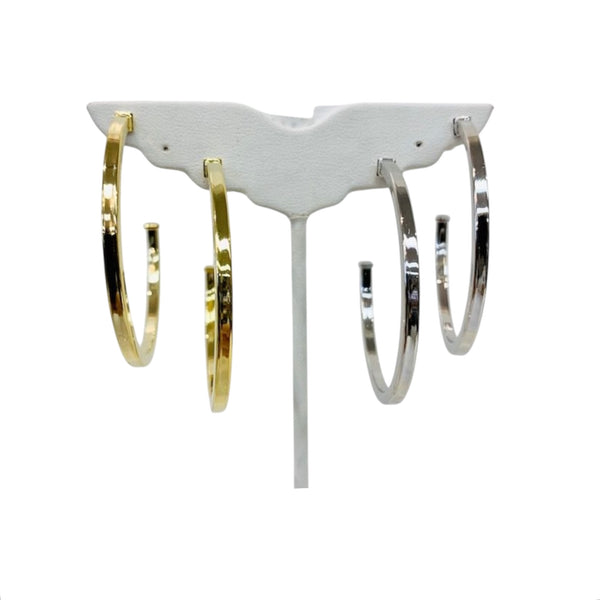 Sterling Silver Large Hoop Earrings