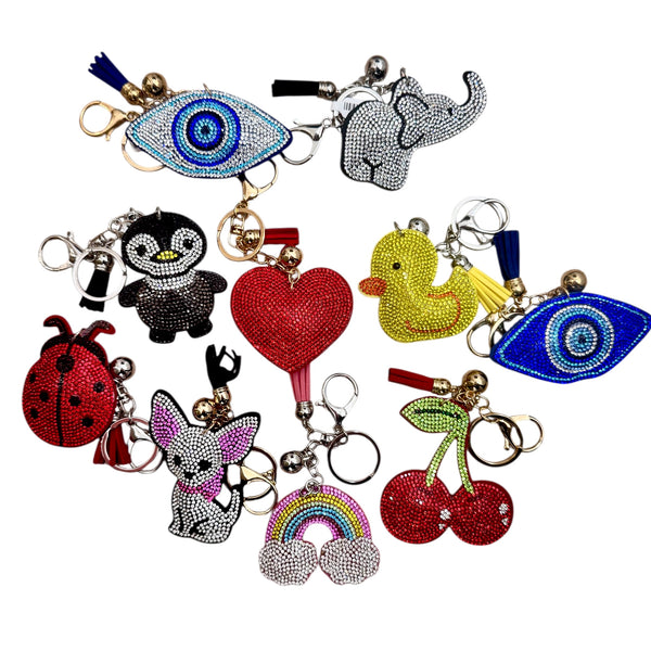 Fun Rhinestone Keychains