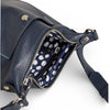 Dark Navy Mini Fern Leather Crossbody Bag