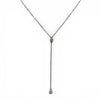 CZ Double Bezel Y Necklace