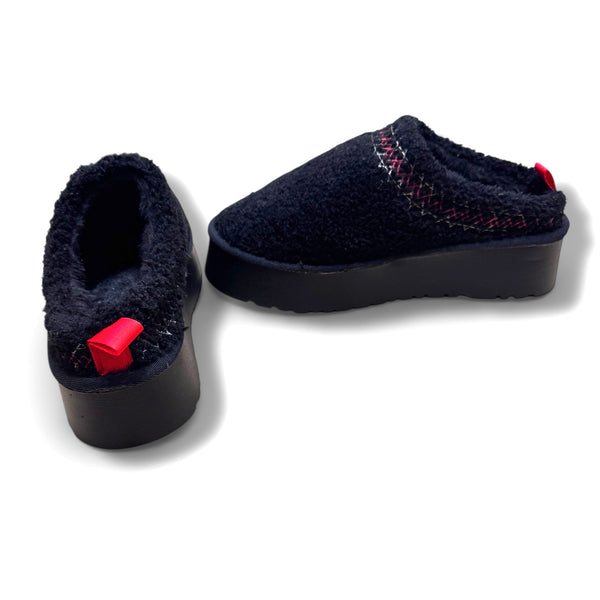 Thick Soled Platform Fuzzy Slippers