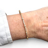 Extra Thin Gold or Silver and Cz Bangle