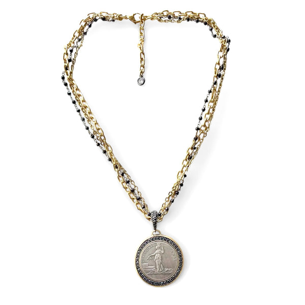 French Revolution Coin on Triple Chain