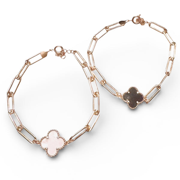 Large Paperclip Clover Bracelet