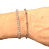 Silver 2mm/4mm Stretch Beaded Bracelet