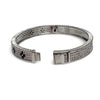 Pave CZ Bangle With CZ Clovers