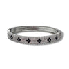 Pave CZ Bangle With CZ Clovers