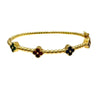 Crystal Clover Bangle Bracelet